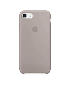 Apple Silicone Case - оригинален силиконов кейс за iPhone 8, iPhone 7 (светлосив)