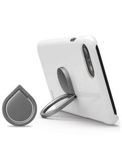 Elago Ring Holder Stand - поставка и аксесоар против изпускане на вашия смартфон (тъмносива)