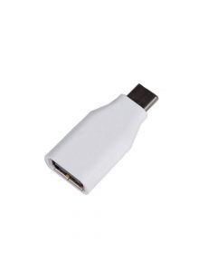LG EBX63212002 OTG USB-C to USB-A Adapter - USB-A OTG адаптер за устройства с USB-C порт (бял)