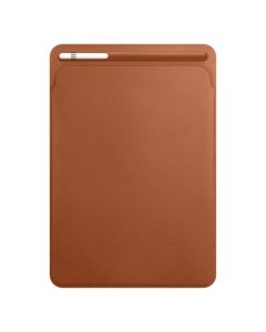 Apple Leather Sleeve - оригинален кожен калъф, тип джоб и отделение за Apple Pencil за iPad Pro 10.5 (2017) (светлокафяв)