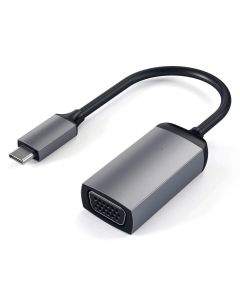 Satechi Aluminum USB-C to VGA Adapter - адаптер за свързване от USB-C към VGA (тъмносив)