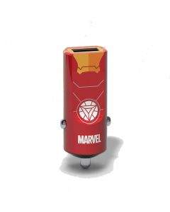 USB Tribe Marvel Iron Man USB Car Charger - зарядно за кола с 2.4A USB изход за мобилни устройства (червен)