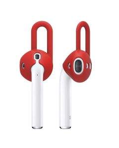 Elago Airpods EarPads - антибактериални силиконови калъфчета за Apple Airpods и Apple Airpods 2 (червен) (4 броя)