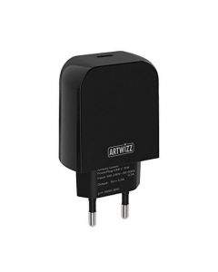 Artwizz PowerPlug USB-C 15W - захранване за ел. мрежа с USB-C изход (черен)
