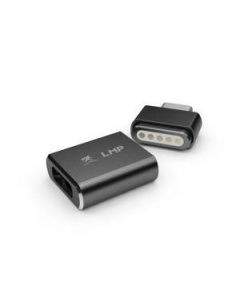 LMP USB-C Magnetic Safety Charging Adapter - USB-C към USB-C магнитен адаптер за MacBook и устройства с USB-C порт (тъмносив)