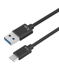 iLuv USB-C to USB-A Sync And Charge Cable - кабел за MacBook и устройства с USB-C порт (1 м) (черен)