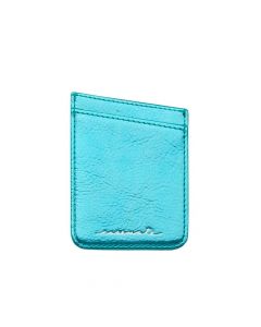 CaseMate Pockets - кожено калъфче, тип джоб за гърба на вашия телефон, побиращо до две кредитни/дебитни карти (син)