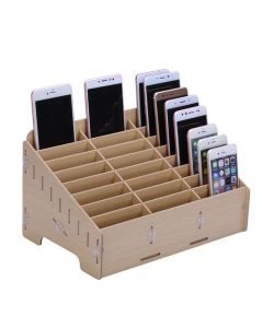Multifunctional Mobile Phone Repair Wooden Tool Box - дървена кутия с 48 слота за организиране на смартофни и части