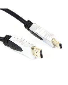Omega HDMI Cable v1.4 - HDMI кабел за мобилни устройства (3 метра) (сив)