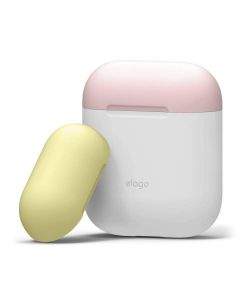 Elago Duo Silicone Case - силиконов калъф за Apple Airpods (бял)