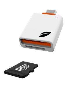 Leef Access Mobile SD Card Reader Android - четец за microSD карти за мобилни устройства с MicroUSB (бял)