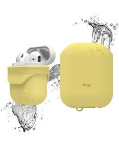 Elago Airpods Waterproof Case - водоустойчив силиконов калъф за Apple Airpods (жълт)