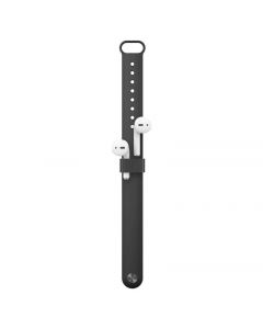Elago AirPods Wrist Fit - силиконова верижка за китка и аксесоар за прикрепяне на Apple Airpods (черна)