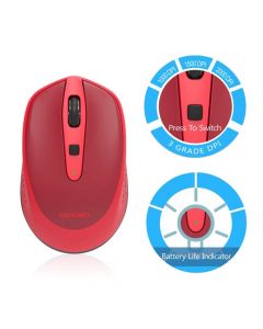 TeckNet M005 2.4G Wireless Mouse - малка безжична мишка (за Mac и PC) (червена)