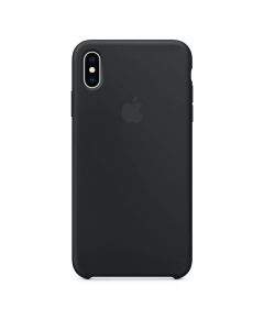 Apple Silicone Case - оригинален силиконов кейс за iPhone XS Max (черен)