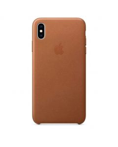 Apple iPhone Leather Case - оригинален кожен кейс (естествена кожа) за iPhone XS Max (кафяв)