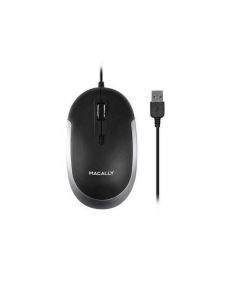 Macally DYNAMOUSE USB Optical Mouse - USB оптична мишка за PC и Mac (черен-сив)
