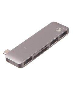 Kit C5IN1GR USB-C to SD/Micro SD, 3 USB Adapter - 3-портов USB 3.0 хъб с USB-C и SD/Micro SD слот (тъмносив)