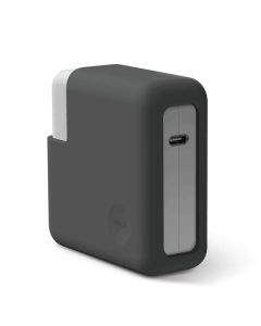 Elago MacBook Charger Cover - силиконов калъф за MagSafe 2 85W и Apple USB-C 87W захранвания (тъмносив)