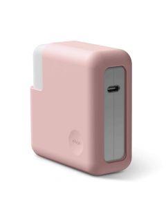 Elago MacBook Charger Cover - силиконов калъф за MagSafe 2 85W и Apple USB-C 87W захранвания (розов)