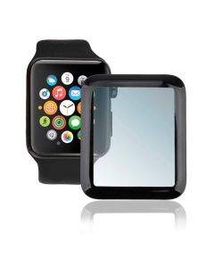 4smarts Second Glass Curved Colour Frame - калено стъклено защитно покритие с извити ръбове за дисплея на Apple Watch Series 3,2,1 (42 mm) (черен-прозрачен)