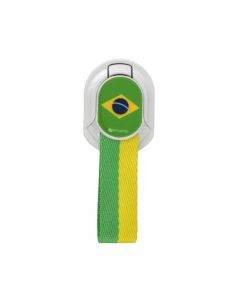 4smarts Loop Guard Finger Strap Brazil - каишка за задържане за смартфони с бразилското знаме (бял-зелен)