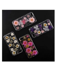 4smarts Soft Cover Glamour Bouquet - силиконов (TPU) калъф с цветя за iPhone 8, iPhone 7 (прозрачен-бял)