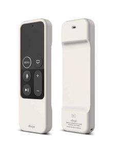 Elago R1 Intelli Case - удароустойчив силиконов калъф за Apple TV Siri Remote (бял)