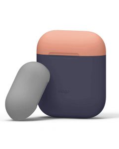 Elago Duo Silicone Case - силиконов калъф за Apple Airpods и Apple Airpods 2 (тъмносин)