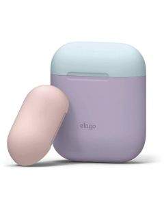 Elago Duo Silicone Case - силиконов калъф за Apple Airpods (лилав)