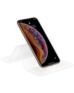 Baseus Folding Bracket Antiskid Pad - сгъваема лепяща се силиконова поставка за табло и гладки повърхности за мобилни телефони (прозрачен)
