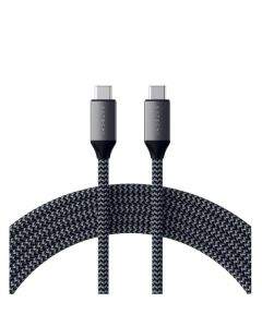 Satechi USB-C to USB-C Charging Cable 100W - USB-C към USB-C кабел за MacBook и устройства с USB-C порт (200 cm) (сив)