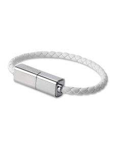4smarts USB-C Charging Wristband - кабел тип гривна за устройства с USB-C (бял) (размер S)