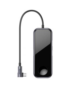 Baseus USB-C Mirror Series Hub CAHUB-AZ0G - мултифункционален хъб за свързване на допълнителна периферия за устройства с USB-C и зарядно за Apple Watch (тъмносив)
