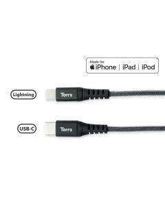 Torrii USB-C to Lightning Cable 1m. - USB-C кабел към Lightning за Apple устройства с Lightning и/или устройства с USB-C (черен)