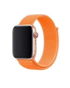 Apple Papaya Sport Loop - оригинална текстилна каишка за Apple Watch 38мм, 40мм (оранжев)