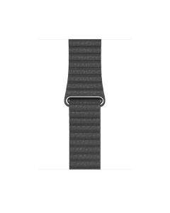 Apple Black Leather Loop Large - оригинална кожена каишка за Apple Watch 42мм, 44мм (черен)