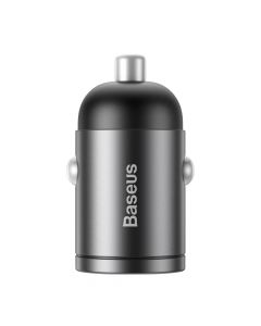 Baseus Tiny Star Mini Quick Charge Car Charger 30W VCHX-A0G - зарядно за кола с USB изход и технология за бързо зареждане (тъмносив)