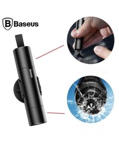 Baseus Sharp Tool Safety Hammer - инструмент за разбиване на стъкло и срязване на колан при извънредни ситуации (черен)