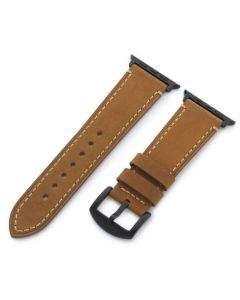 Torrii Leather Band - кожена каишка за Apple Watch 38мм, 40мм (кафява с кафеви шевове)