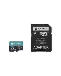 Platinet MicroSDXC Secure Digital + Adapter SD 64GB UI - памет карта със SD адаптер (клас 10)