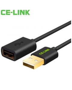 CE-Link USB 2.0 Extension Cable - удължителен USB кабел (500 см) (черен)