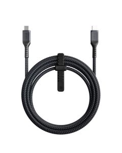 Nomad Kevlar USB-C to USB-C Charging Cable 100W - здрав кевларен USB-C към USB-C кабел за MacBook и устройства с USB-C порт (300 см) (черен)