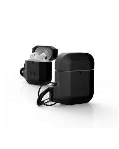 Urban Armor Gear Soft Touch Waterproof Silicone Hang Case - водо и удароустойчив силиконов калъф с карабинер за Apple Airpods (черен)