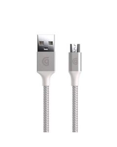 Griffin Premium microUSB to USB Cable - здрав USB кабел за устройства с microUSB порт (150 см) (сребрист)