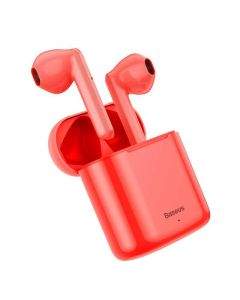 Baseus Encok W09 TWS In-Ear Bluetooth Earphones - безжични блутут слушалки за мобилни устройства (червен)