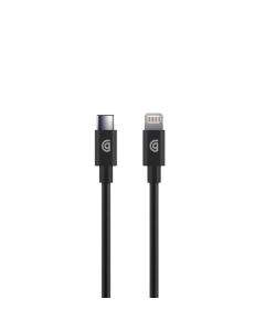 Griffin USB-C to Lightning Cable PD 18W - MFI сертифициран USB-C към Lightning кабел за Apple устройства с Lightning порт (180 см) (черен)