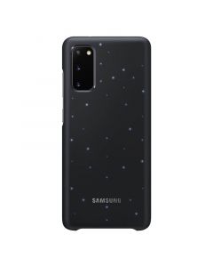 Samsung LED Cover EF-KG980CB - оригинален заден кейс, през който виждате информация от Samsung Galaxy S20 (черен)