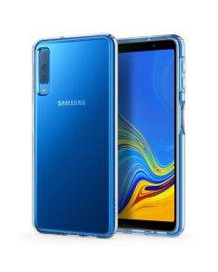 Spigen Liquid Crystal Case - тънък качествен силиконов (TPU) калъф за Samsung Galaxy A7 (2018) (прозрачен)