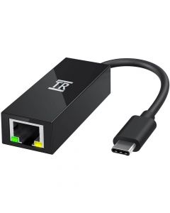 TechRise CUL05325BA01 USB-C with Ethernet Adapter - адаптер USB-C към Ethernet за устройства с USB-C порт (черен)